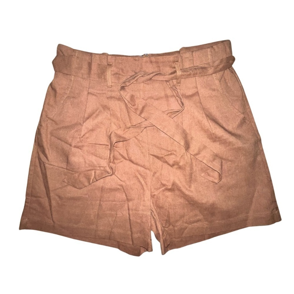 Cotton Bleu Women’s Pleated Tie-Waist Shorts - Size M